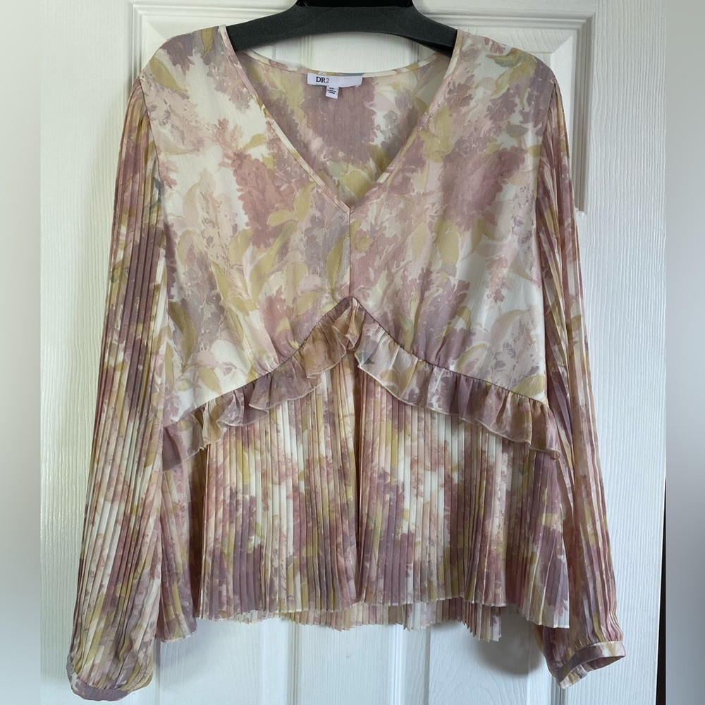 Boho style vneck blouse